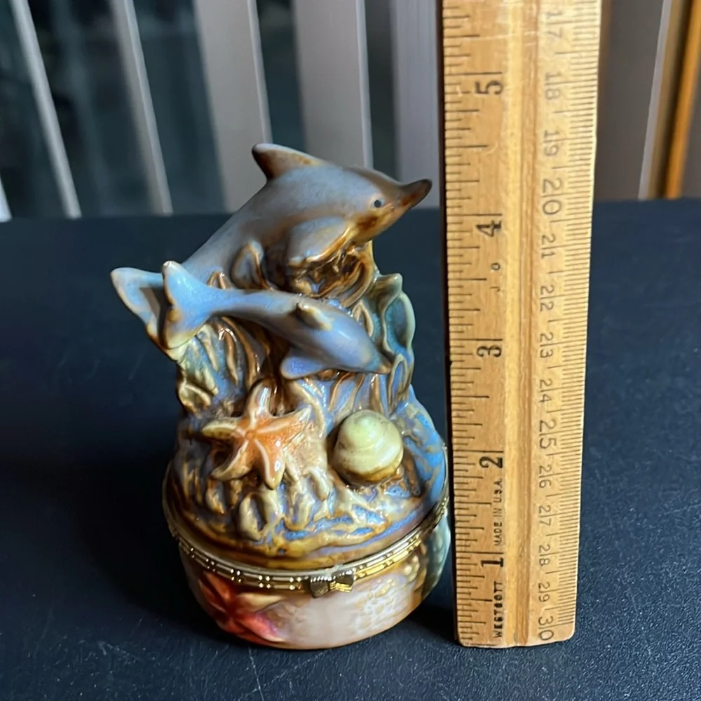 Vintage Dolphin Trinket Box